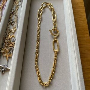 Lady Grey Gold Plated Necklace 16"